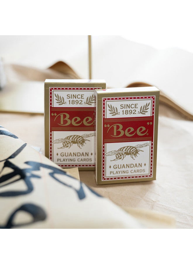 Bee Honeybee Playing Cards Card Game Entertainment Guandan Special Playing Cards Red 4 Deck Gift Box Set - Image 2