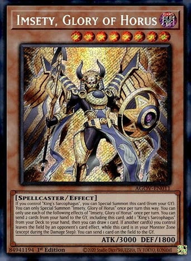 Yu-Gi-Oh! Imsety, Glory of Horus - AGOV-EN011 - Secret Rare - 1st Edition