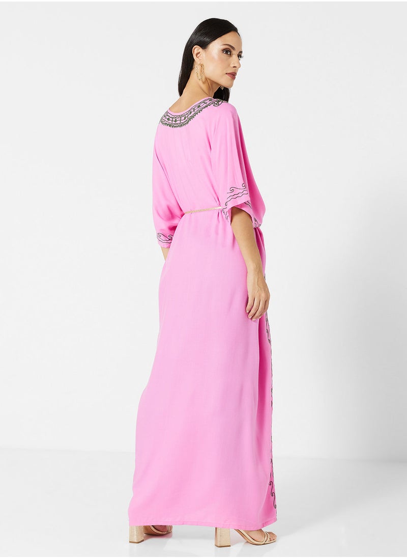ARABIAN CLOSET EMBROIDERED KAFTAN  - Image 2