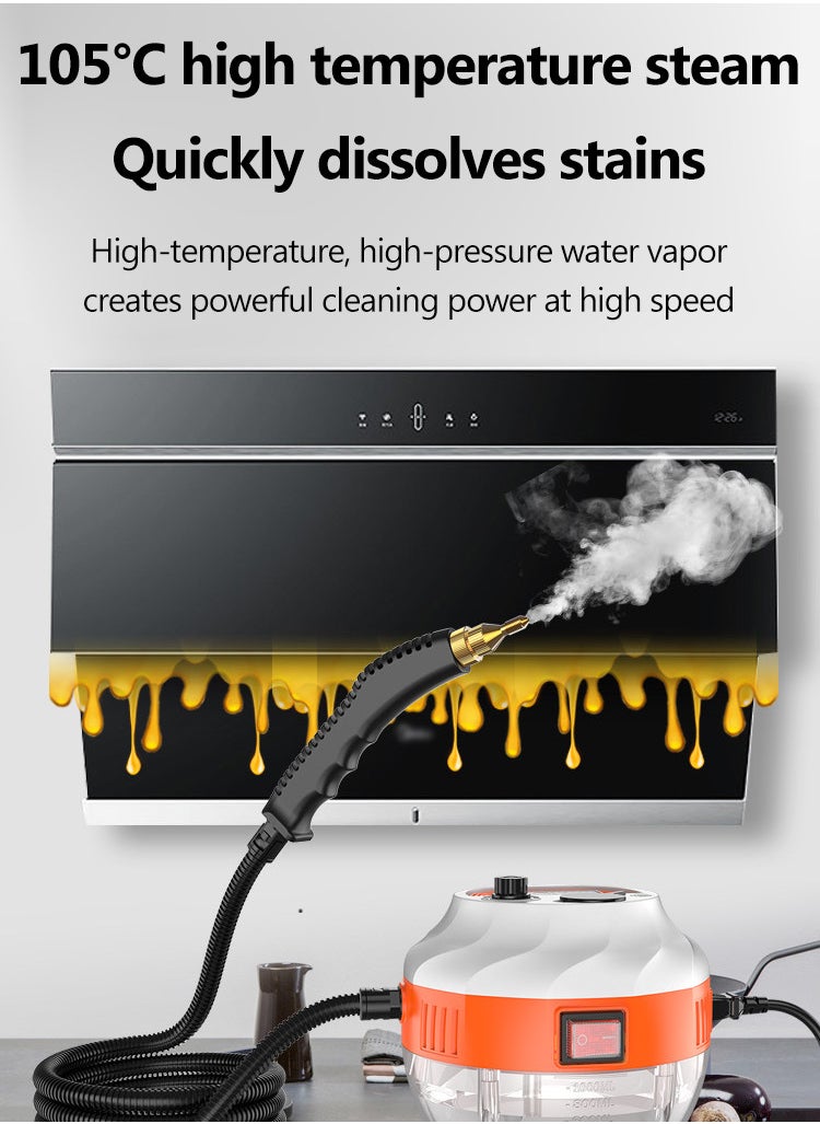 Joshberg Steam Cleaner, 3800W High Temperature Pressurized Steam Cleaner with 3 Brush Heads, Handheld Portable Steam Cleaners for Kitchen, Bathroom, Carpet, Car and Tile  - Image 2
