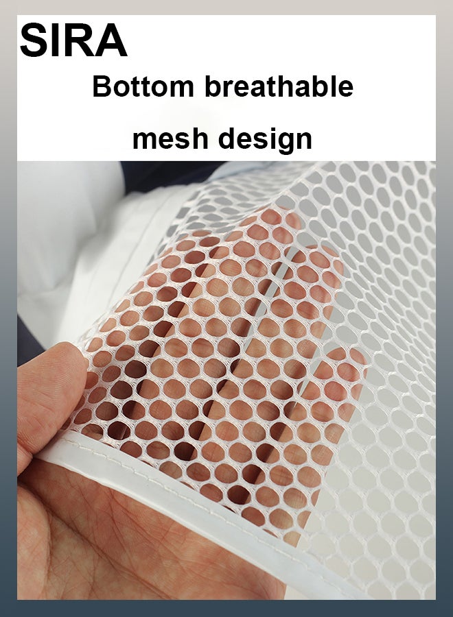 SIRA Inflatable Floating Bed - Oversized Pool Lounger with Backrest & Mesh Design, Bright Orange Water Float for Pool, Beach, Water Park (Foldable & Easy Storage) - Image 4