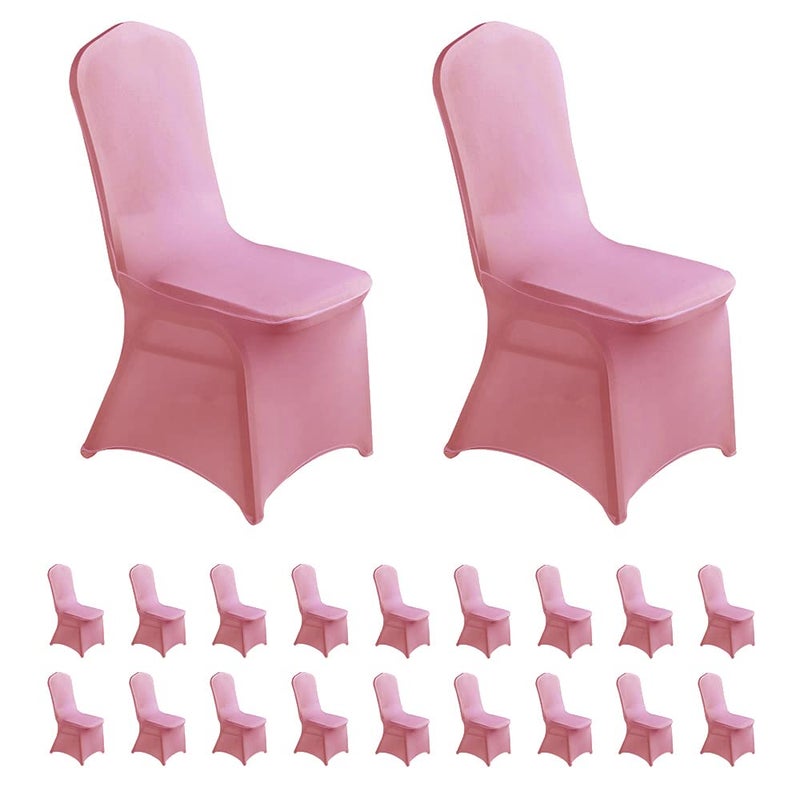 LZY LZY Spandex Chair Cover Stretch Slipcovers for Wedding Party Dining Banquet Chair Decoration Covers Dust Pink 20 
