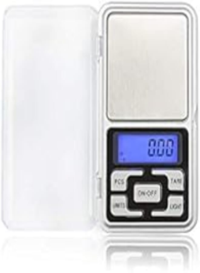 OR Electronic Digital Pocket Scale Jewelry Diamond Gold Coin Calibration Weighing Balance Portable 500G/0.01G Counting Function Blue LCD
