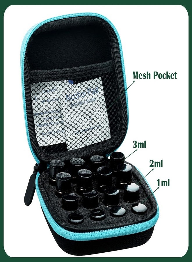 BCDHAMATE Peptide Vial Case for Fridge Storage - 16 Slot Organizer Holds 1-3ml Vials for Insulin, GLP-1, Peptides,Hard Shell Travel Case with Hand Strap (Blue Zipper) - Image 3