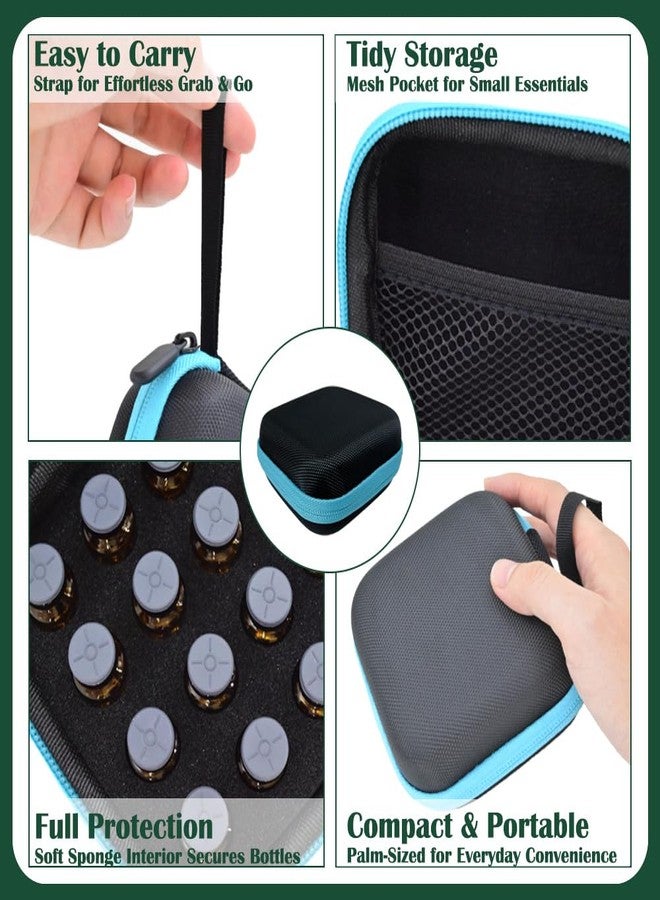 BCDHAMATE Peptide Vial Case for Fridge Storage - 16 Slot Organizer Holds 1-3ml Vials for Insulin, GLP-1, Peptides,Hard Shell Travel Case with Hand Strap (Blue Zipper) - Image 2