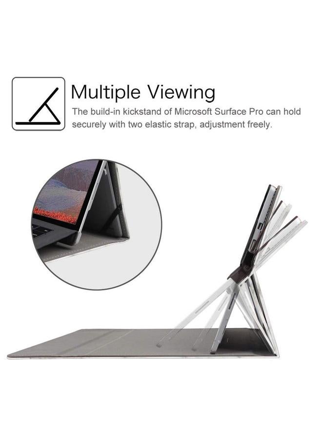 Fintie Case for Microsoft Surface Pro 7 Plus/Pro / 6 5 4 3 12.3 Inch Tablet - Multiple Angle Viewing Portfolio Business Cover, Compatible w/Type Cover Keyboard (Navy) - Image 3
