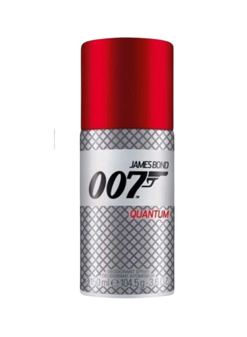 جيمس بوند 007 كوانتم مزيل عرق بخاخ للرجال – 150 مل | رائحة منعشة تدوم طويلاً - Image 1