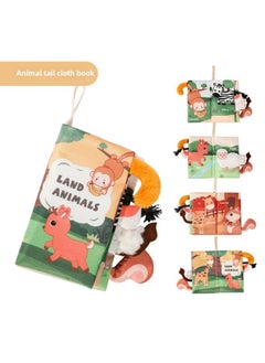 Generic Baby-Year-Old Cloth Book Early Education Baby Can't Tear Bite Tear Book Months Velcro Toy Quiet Book-Color:Animal Tail Cloth Book  - Image 1
