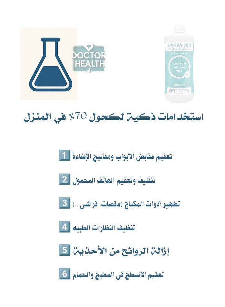 SPI Pure Isopropyl Alcohol 70% Disinfectant and Sanitizer Solution 5 liter - Image 2