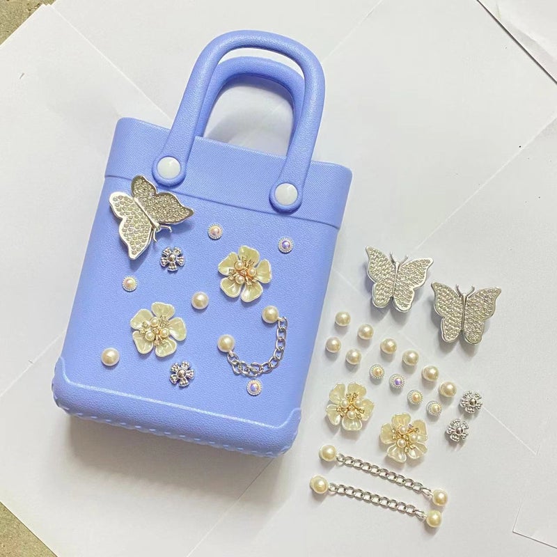 Hole Bag Diy Accessories Little Red Book Golden Series Chain Shoe Flower Beach Bag High-End -Selling Accessories - Image 5