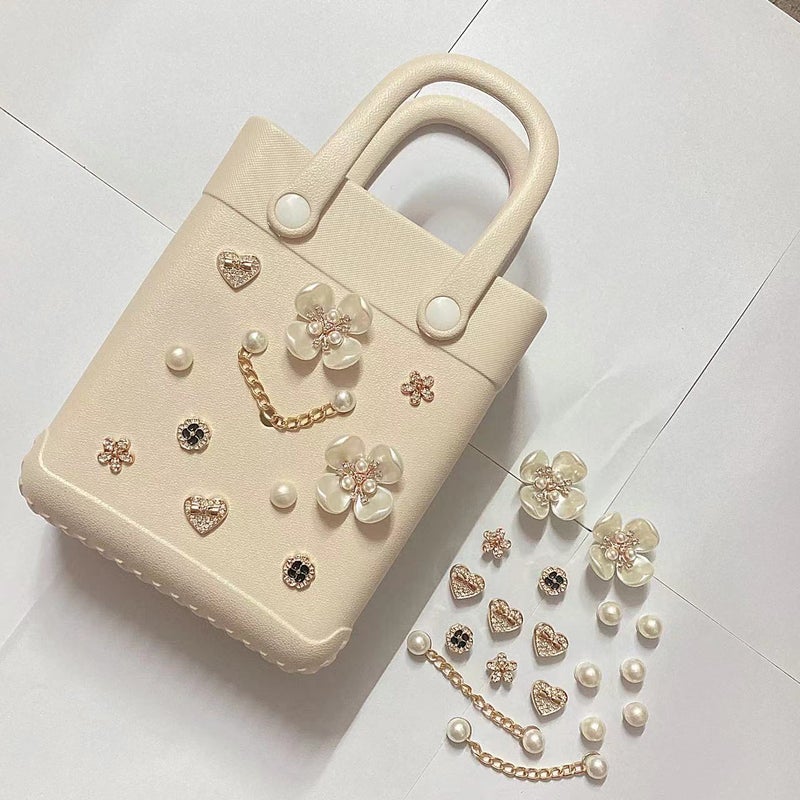 Hole Bag Diy Accessories Little Red Book Golden Series Chain Shoe Flower Beach Bag High-End -Selling Accessories - Image 4