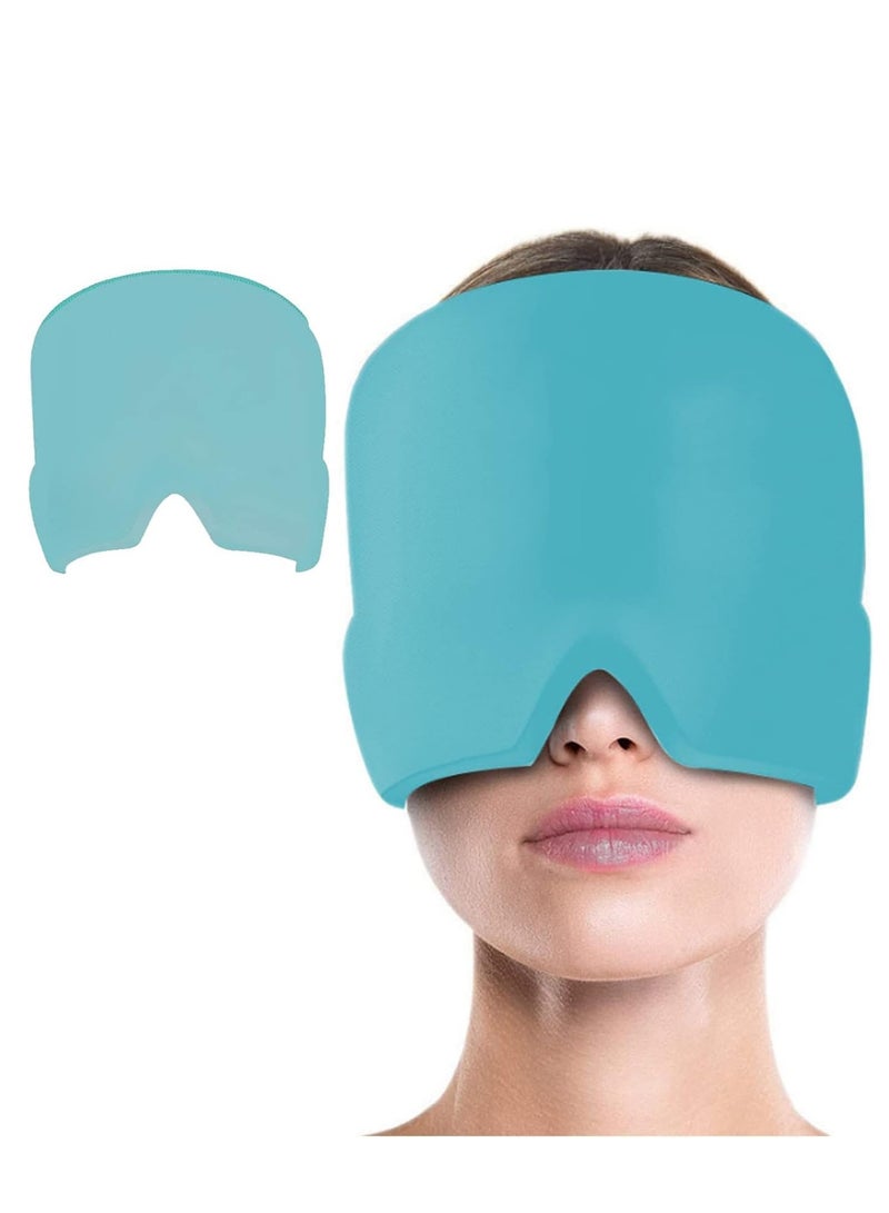 Plan A Elastic Headache Hat, Migraine Relief and Tension Hat, Reusable Ice Gel Cap, One Size Fits All Cooling and Warming Pad for Headaches, Swelling, Sinus and Stress (Blue) - Image 1