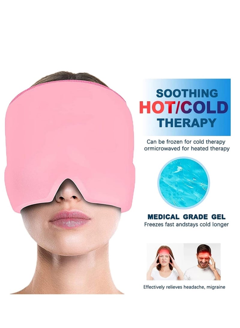 Plan A Elastic Headache Hat, Migraine Relief and Tension Hat, Reusable Ice Gel Cap, One Size Fits All Cooling and Warming Pad for Headaches, Swelling, Sinus and Stress (Blue) - Image 2