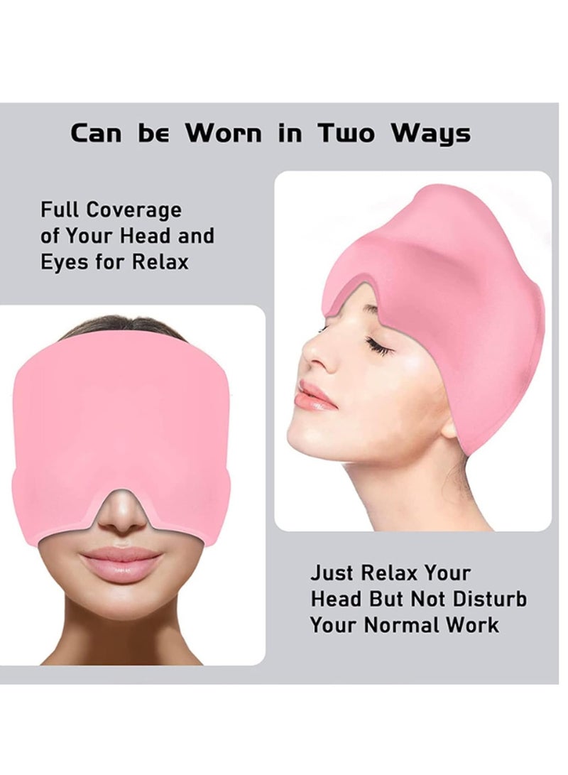 Plan A Elastic Headache Hat, Migraine Relief and Tension Hat, Reusable Ice Gel Cap, One Size Fits All Cooling and Warming Pad for Headaches, Swelling, Sinus and Stress (Blue) - Image 4