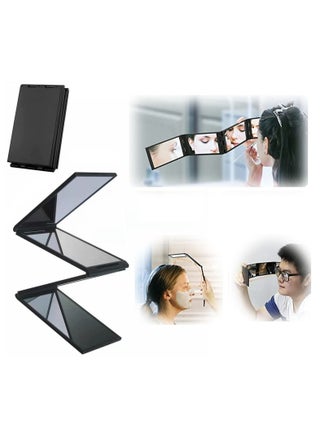 Four Panel Folding Mirror 4 Sided Foldable Makeup Handheld Mirror Compact Tabletop Mirror for Self Styling and Hair Cutting Makeup Shaving Easy to See Your Back Head - pzsku/Z97EB5530153C02F00D85Z/45/_/1692347895/2c2978d8-7dd9-4d41-a2d8-294ad6ae67ed