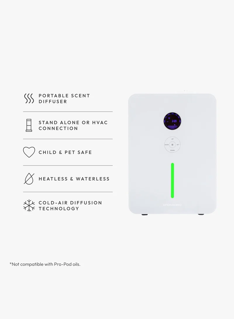 Aroma360  VanGogh360 - 1800 sq ft Coverage-Scent Diffuser HVAC System or Stand Alone Fragrance Oil Diffuser Heatless, Waterless, Smart Timer - White  | Best Price UAE