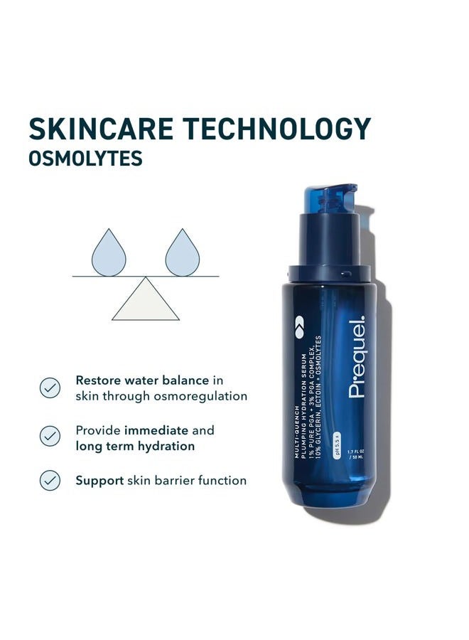 Prequel Skin - Multi-Quench Plumping Hydration Serum - Hydrating & Moisturizing Facial Serum - PGA, Glycerin, Osmolytes Blend for Face - 1.7 Fl Oz - Image 4