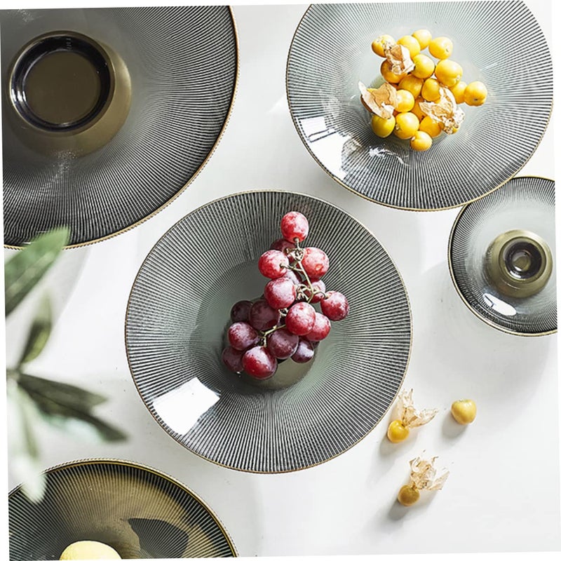 Tall Glass Fruit Tray Elegant Display For Snacks Desserts Home Decor Size 35 2X35 2X12cm - Image 3
