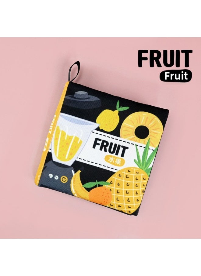 Products Listed Black And White Cognitive Cloth Baby Can't Tear Bite Books Baby Enlightenment Early Education Toys-Color:Fruit ]  - Image 1