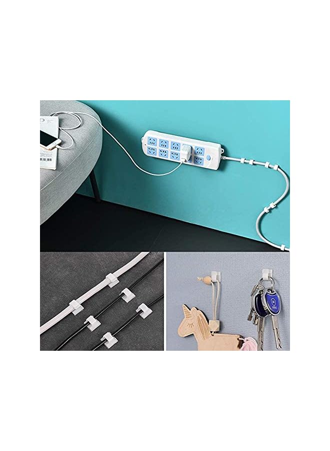GJT 50pcs Adhesive Cable Clips,Wire Clips,Car Cable Organizer,Cable Holder,Cable Wire Management,Cable Holder for Car,Office and Home (White) - Image 5