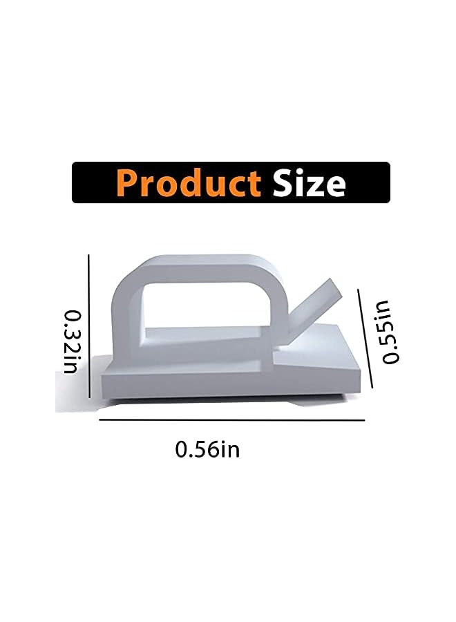 GJT 50pcs Adhesive Cable Clips,Wire Clips,Car Cable Organizer,Cable Holder,Cable Wire Management,Cable Holder for Car,Office and Home (White) - Image 2