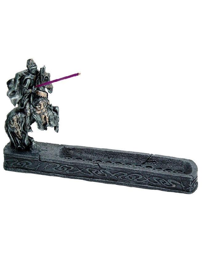 Pacific Giftware Knight of Chivalry Stick Incense Holder Jousting Knight Incense Burner Medieval Times Collectible 11.25 Inches L - Image 2
