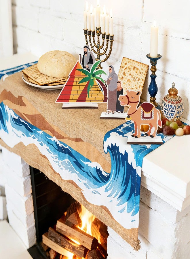 SprintGy Wooden Passover Table Decorations, 23 Set Passover Centerpieces Table Decor Signs, Jewish Pesach Decorations with Base for Festival Holiday Party Supplies Passover Seder Jewish Easter - Image 4