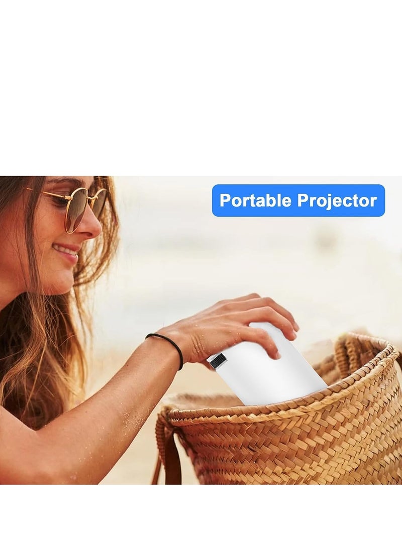 ELTRAZONE - Mini Projector, HY300 Auto Keystone Correction Portable Projector, 4K/ 200 ANSI Smart Projector with 2.4/5G WiFi, BT 5.0, 130 Inch Screen, 180 Degree Flip, Round Design, Home Video Projector - Image 1