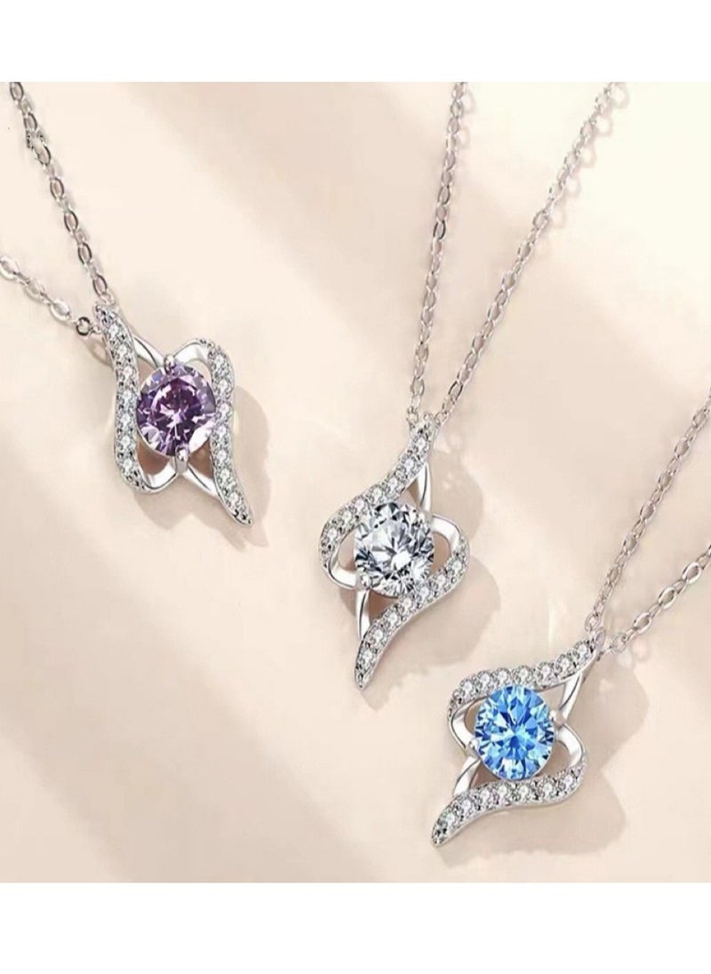 SYNSYB SYNSYB 925 Sterling Silver Pendent Necklace for Women Gift  Jewelry with Gift Box  - Image 4