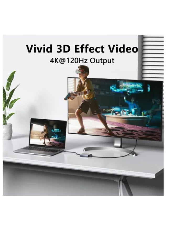 USB C to Dual HDMI Adapter 4K 60hz, Type C to HDMI Converter