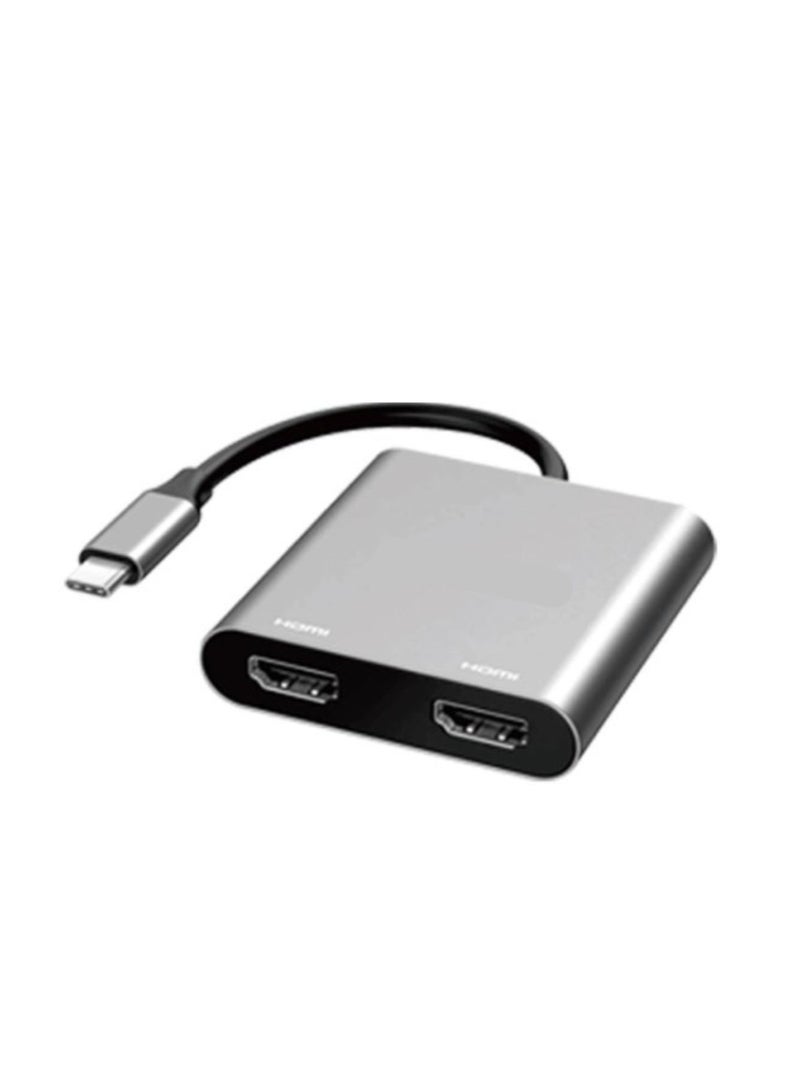 USB C to Dual HDMI Adapter 4K 60hz, Type C to HDMI Converter