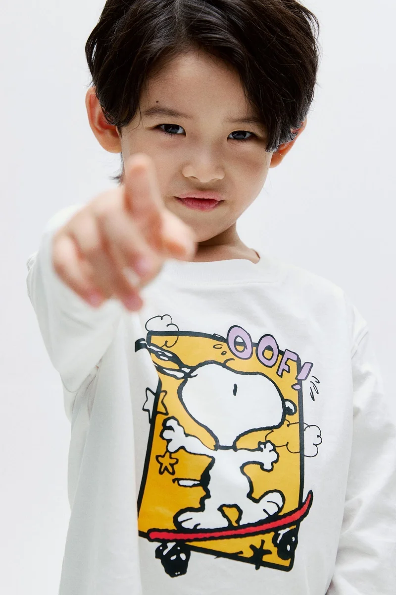 H&M Printed long-sleeved T-shirt