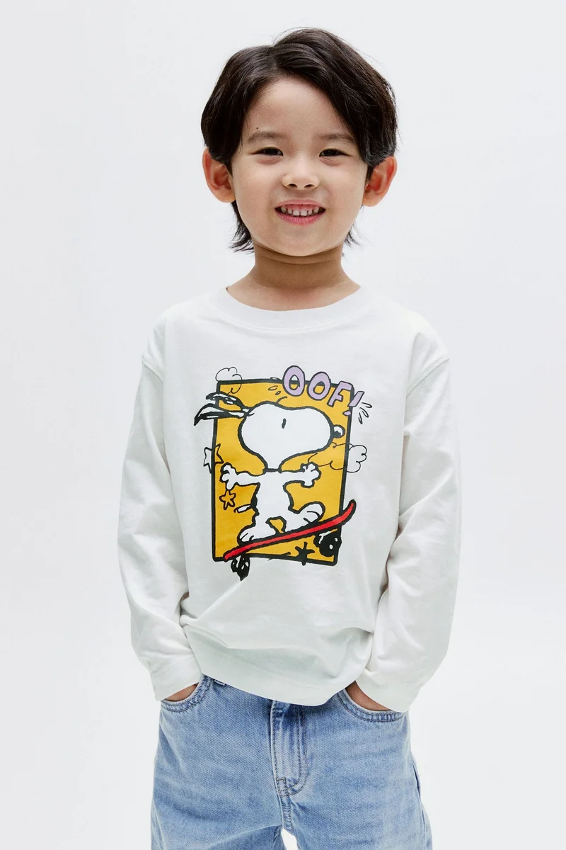 H&M Printed long-sleeved T-shirt