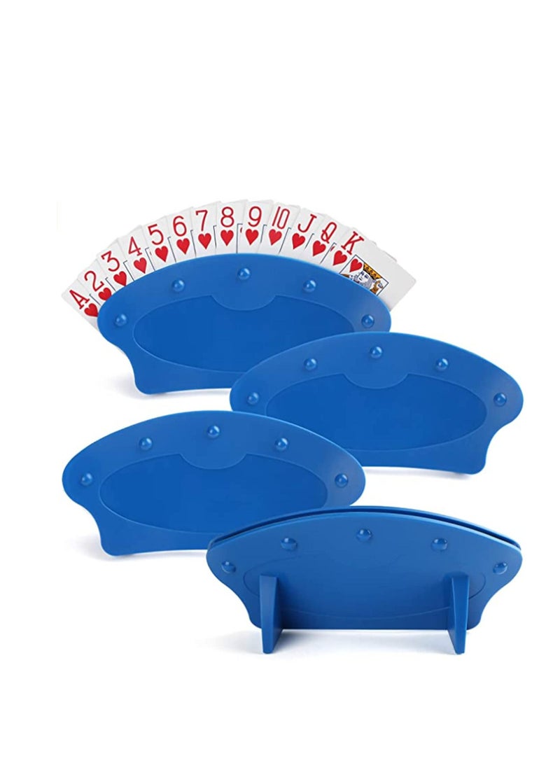SYOSI Card Holders, Plastic Hands Free Cards Holders for Kids and Seniors, Curved Design Arc Card Holders fit for Most Card, Standing Plastic Card Holder Best for Game Night Playing - Image 1