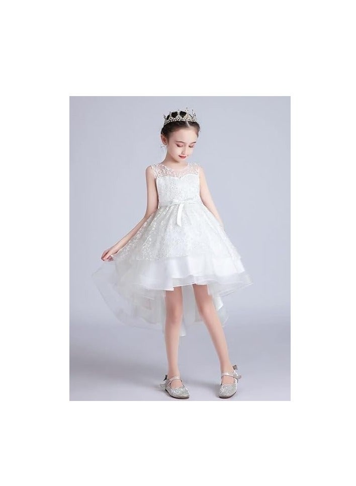 3D Embroidered Flowers Princess Lace Dress for Girls Birthday Party Prom Girl's Special Occasion Performances Host Evening Gown  - Image 5