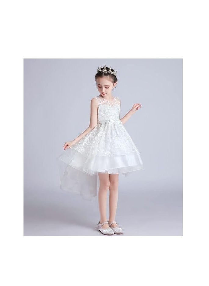 3D Embroidered Flowers Princess Lace Dress for Girls Birthday Party Prom Girl's Special Occasion Performances Host Evening Gown  - Image 3
