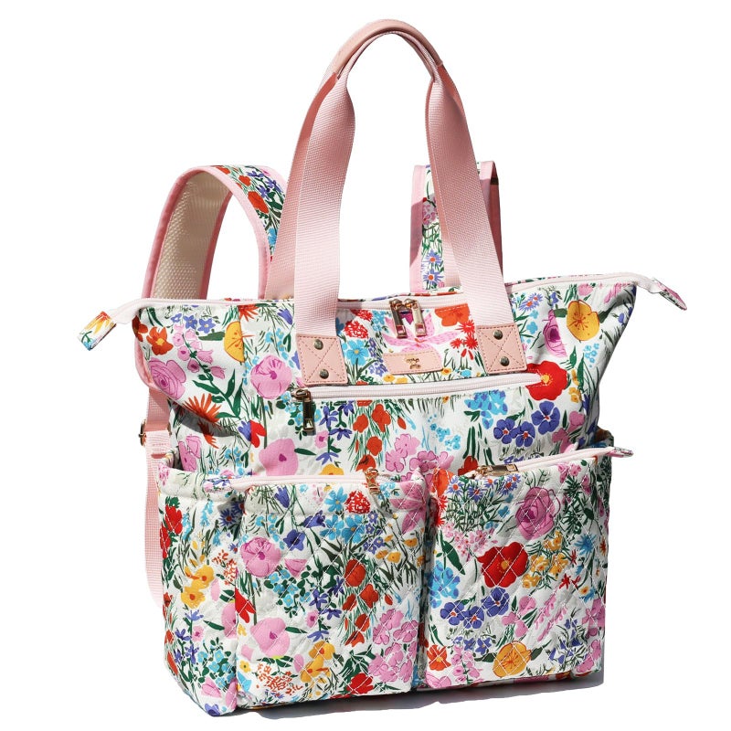ESVAN Diaper Tote Bag Backpack 2 in 1 for Women Multifunctional Large Capacity with Insulated Pockets Travel - Image 1