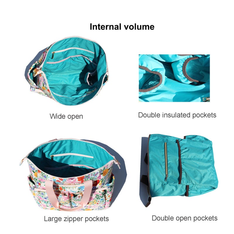 ESVAN Diaper Tote Bag Backpack 2 in 1 for Women Multifunctional Large Capacity with Insulated Pockets Travel - Image 4