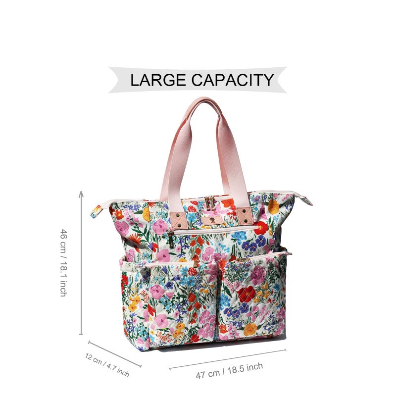 ESVAN Diaper Tote Bag Backpack 2 in 1 for Women Multifunctional Large Capacity with Insulated Pockets Travel - Image 2
