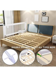 Gonice Bed Rail for Toddlers Drop-Proof Bed guardrail for kids Guard Bed Rail Safety Guard Rail Bed barrier Bed Bumper Bed Fence Sleep Rails 200cm  - Image 3