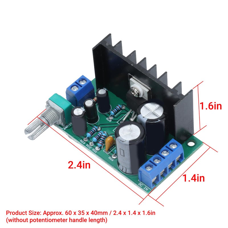 LiebeWH Mono Amplifier Board 5W to 120W High Power Single Channel AMP Module for Subwoofer with TDA2050 Chip DIY Audio Project Home Speaker System - Image 2
