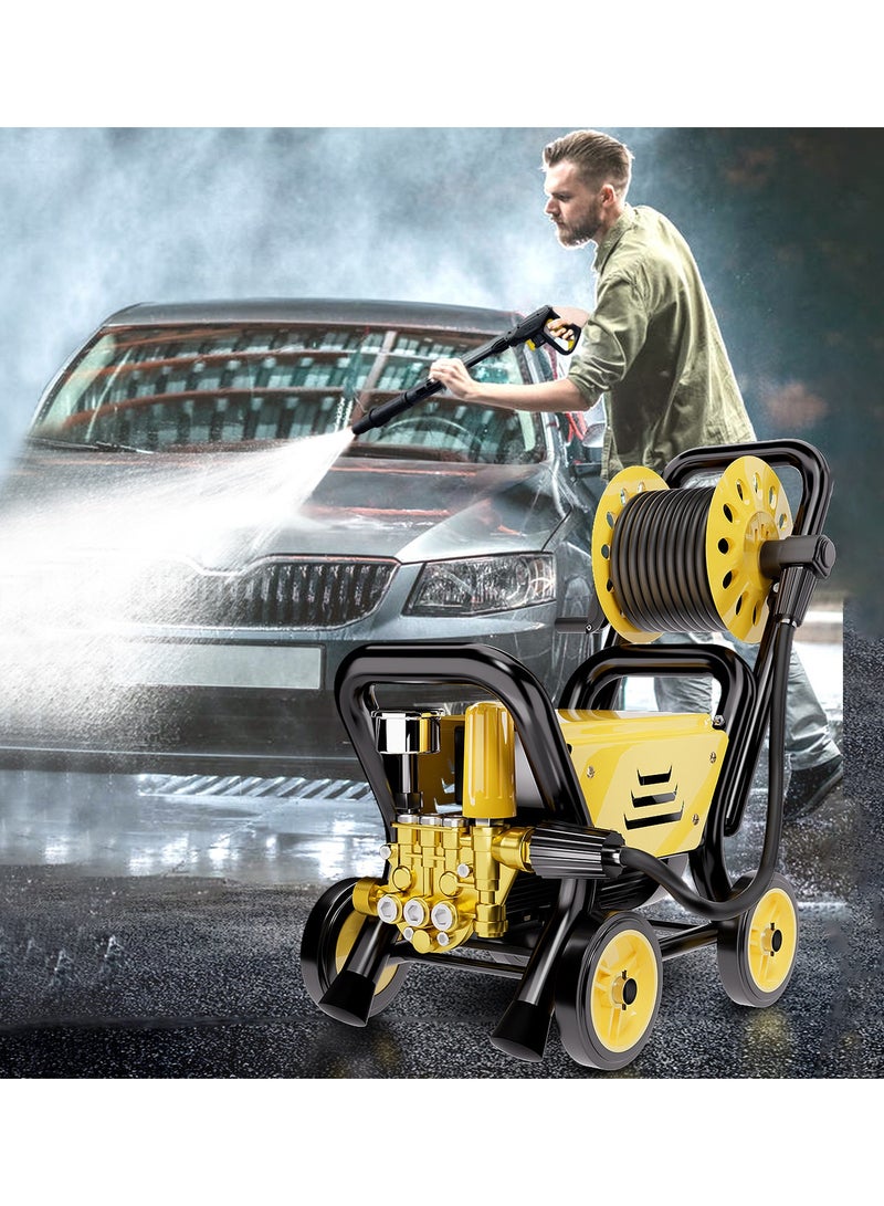 ALongDeng Electric Pressure Washer 2000W Pressure Washers with Hose Reel Foam Cannon 10M Hose Car Wash Machine and Nozzles High Pressure Washer for Car Driveway Patio - Image 5