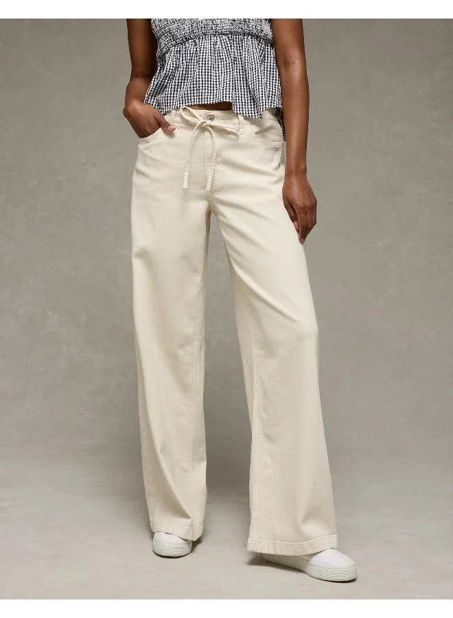 امريكان ايجل AE Dreamy Drape Stretch Low-Rise Ultra Wide-Leg Pant