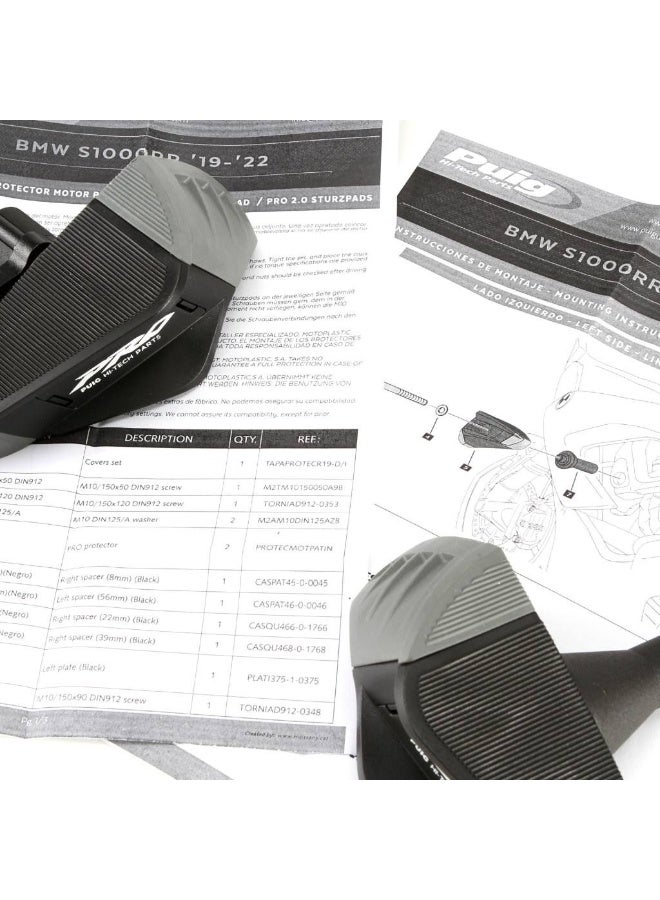 Puig Pro 2.0 Frame Sliders – BMW S1000RR (2019–2022) - Image 2