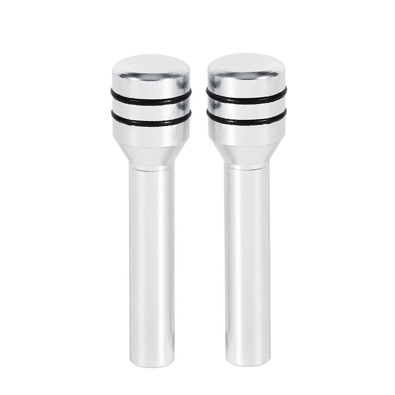 woobles for car Door Lock knobs Car Door Lock Knob,2Pcs Universal Car Truck Aluminum Alloy Interior Door Lock Knob Pins Cover(Silver) Silver - Image 2