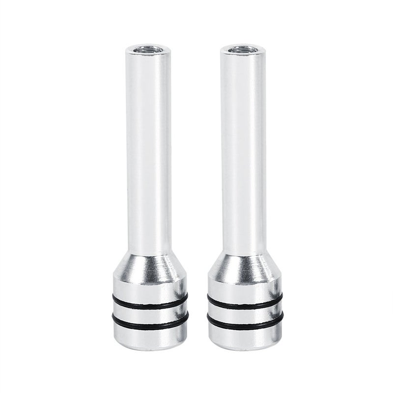 woobles for car Door Lock knobs Car Door Lock Knob,2Pcs Universal Car Truck Aluminum Alloy Interior Door Lock Knob Pins Cover(Silver) Silver - Image 1
