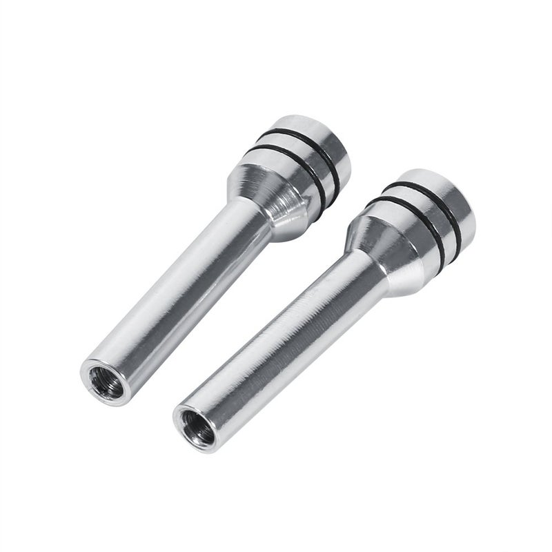 woobles for car Door Lock knobs Car Door Lock Knob,2Pcs Universal Car Truck Aluminum Alloy Interior Door Lock Knob Pins Cover(Silver) Silver - Image 4