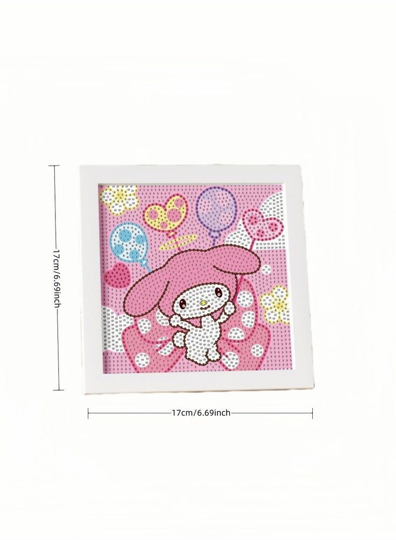 Diamond Art Set Kids Easy 5D Diamond Art Painting Set with Photo Frame, Mini Diamond Art Painting for Home Wall Decoration (6.69x6.69 Inch)  - Image 5