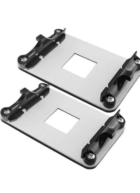2 Durable AM4 CPU Heatsink Brackets for Air and Water Cooling Radiators in Black