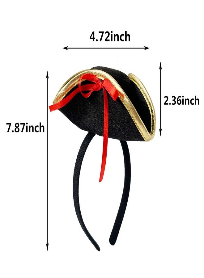Soochat Pirate Hat Headband Halloween Pirate Top Hat Headband Pirates Hairhoop for Halloween Cosplay Accessories Costume Prop - Image 3